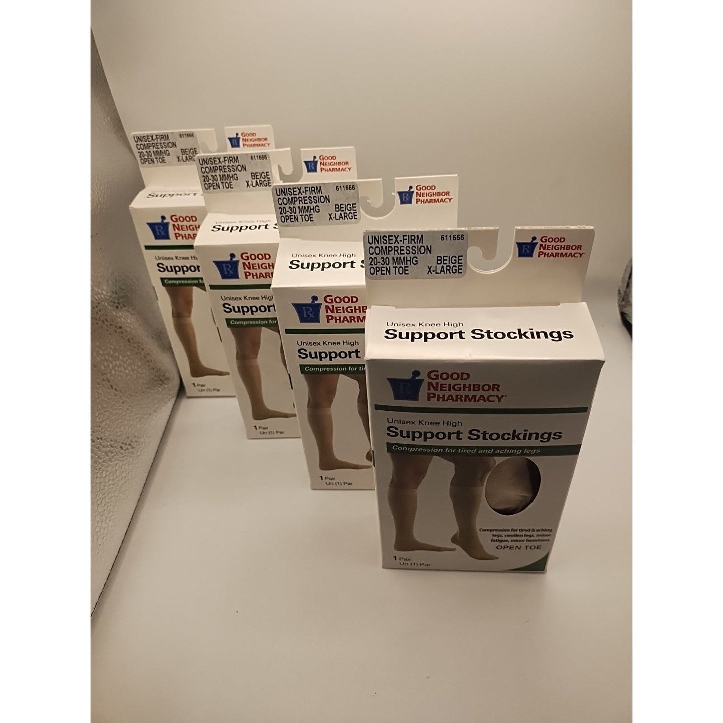Good Neighbor pharmacy 4x Compression 20-30 MmHg Support XL 4 Pairs