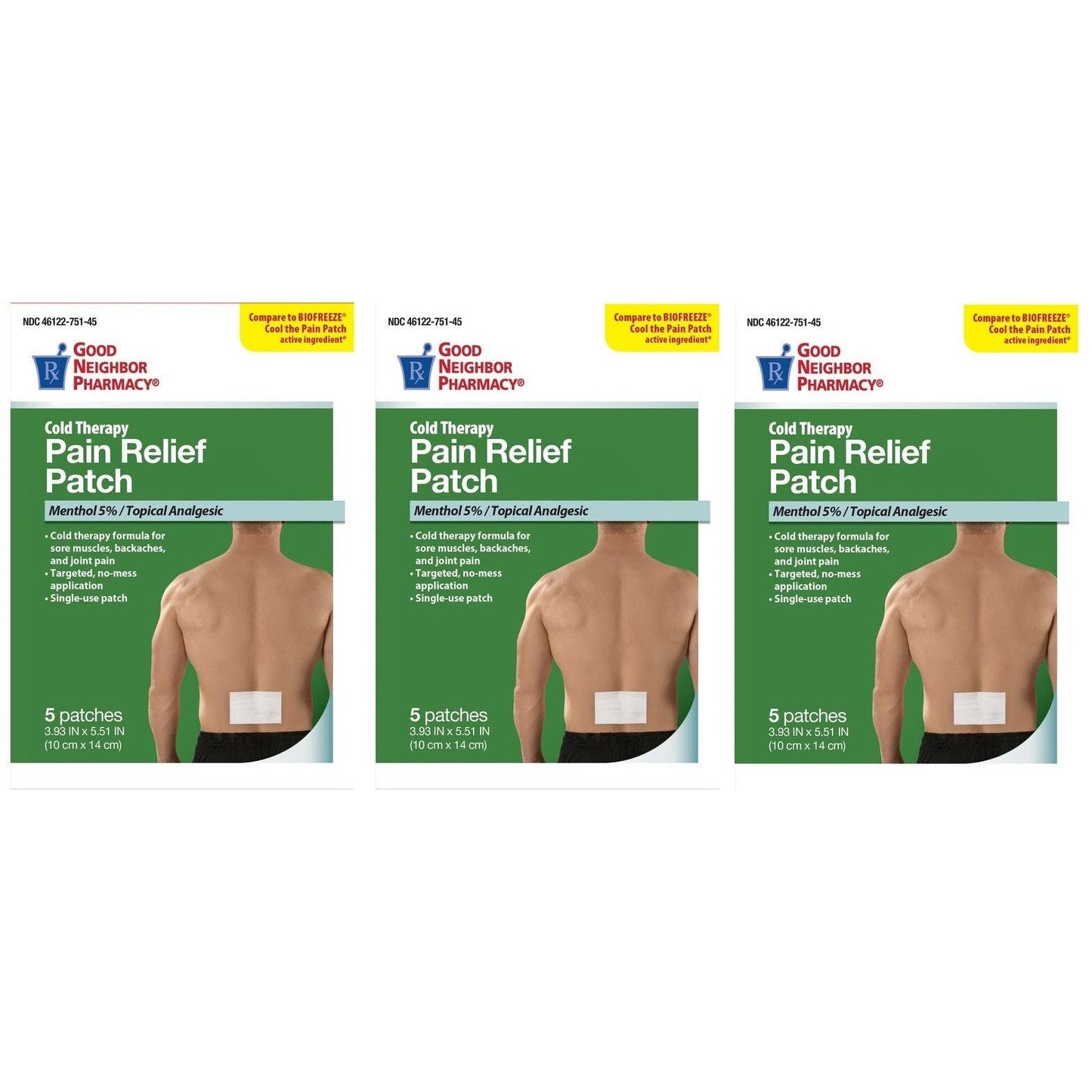 GNP Good Neighbor Pharmacy Pain Relief Patch Cold 5ct