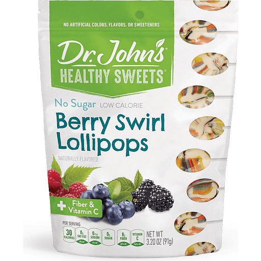 Dr. John's Berry Swirl Sugar Free Lollipop
