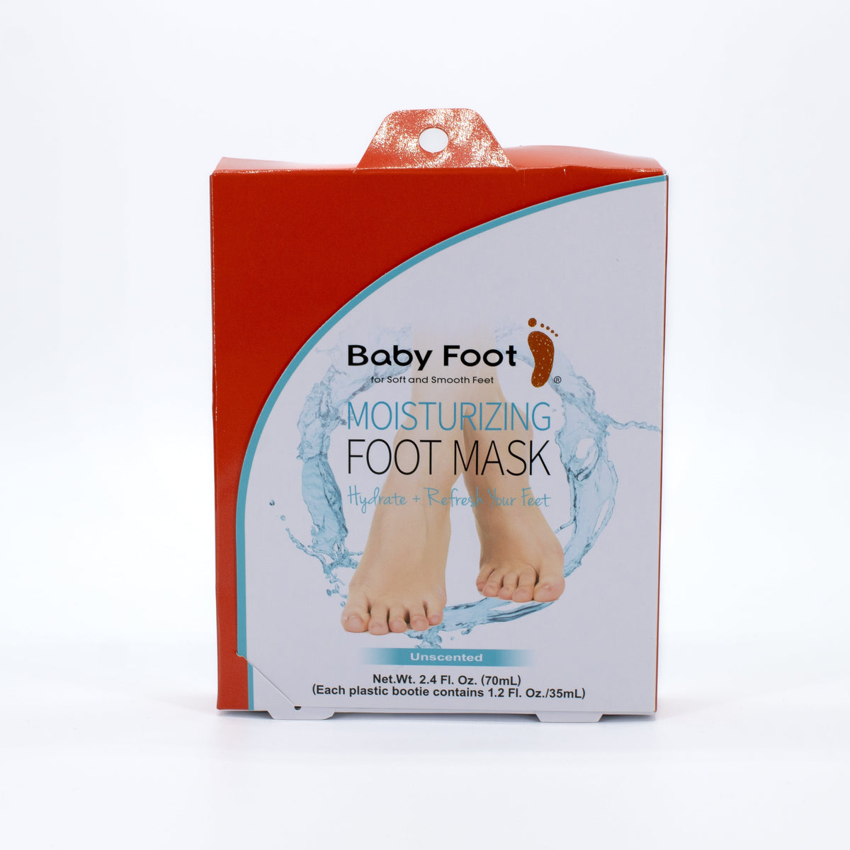 Baby Foot Moisturizing Foot Mask Hydrate + Refresh Your Feet Unscented 2.4oz - New