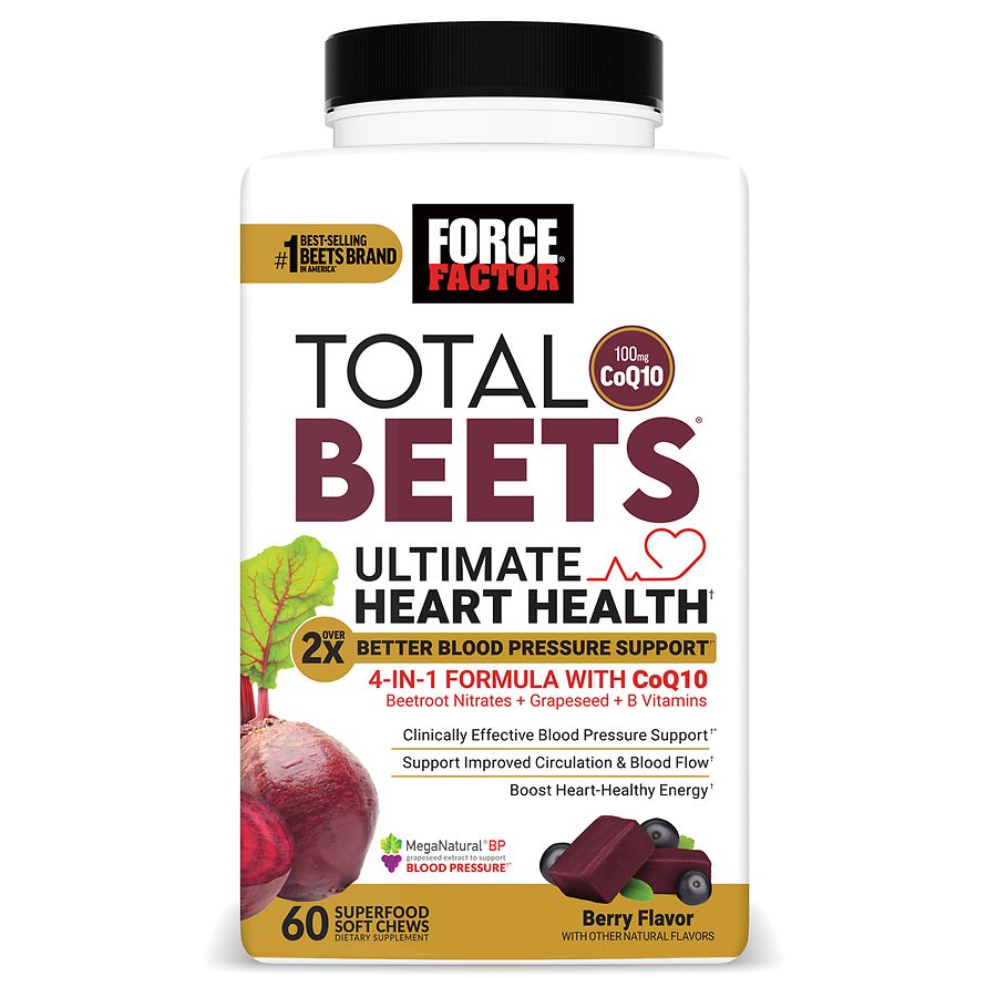 Force Factor Total Beets Ultimate Heart Health Soft Chews Berry