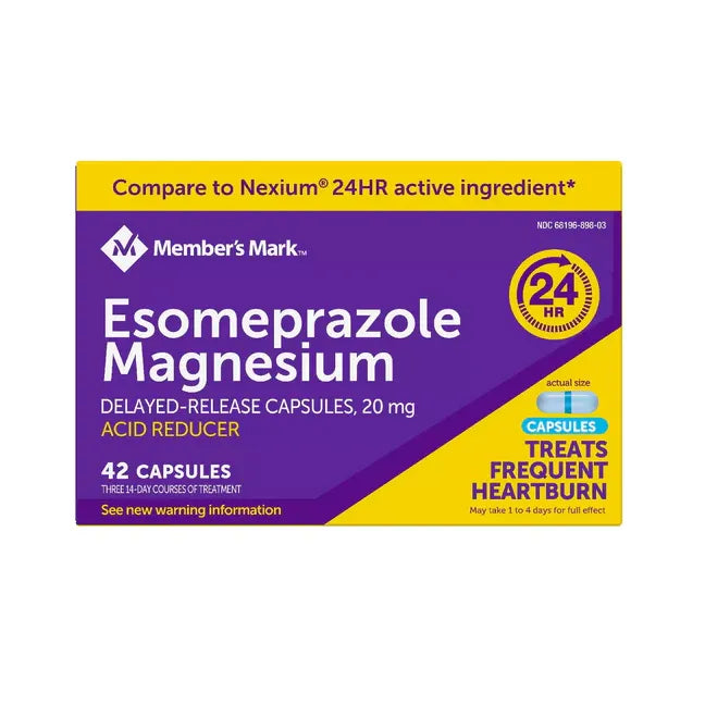 AURO HEALTH ESOMEPRAZOLE MAGNESIUM DELAYED-RELEASE CAPSULES, 42 COUNT