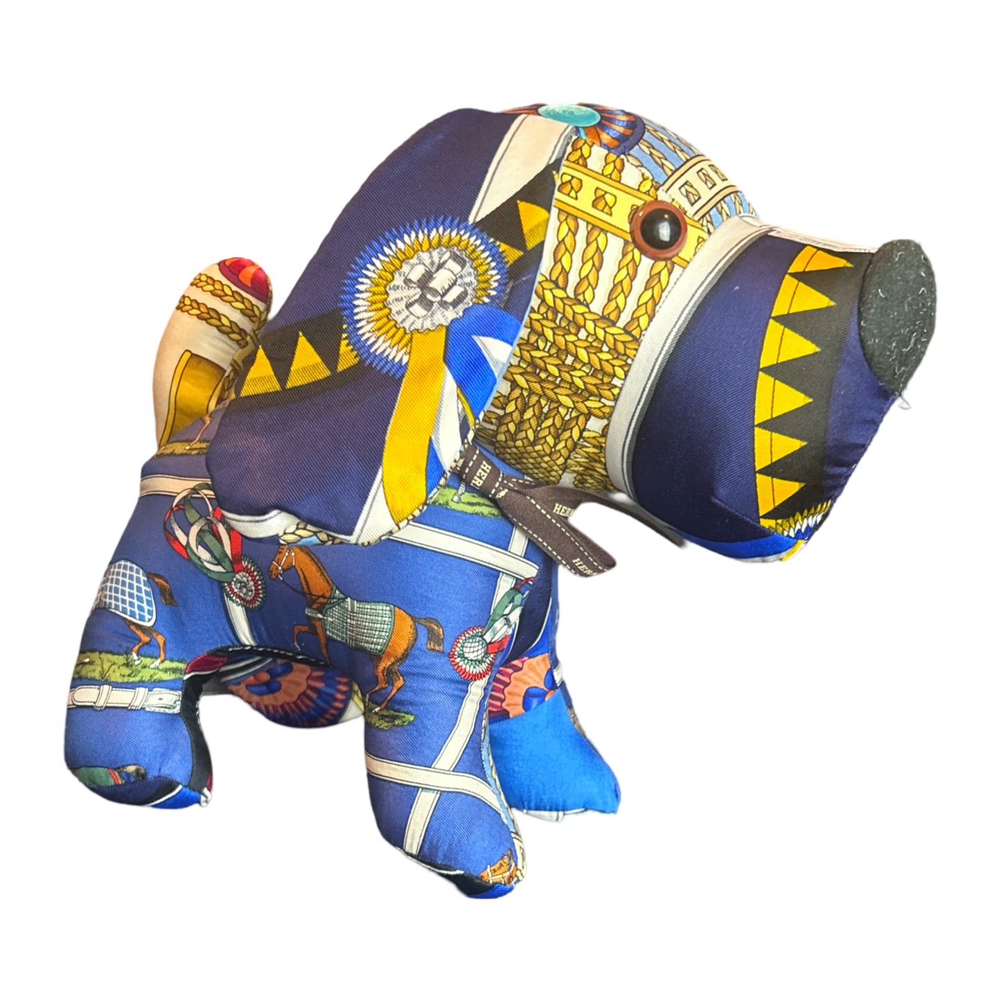 Vintage Silk Scarf Patchwork Puppy