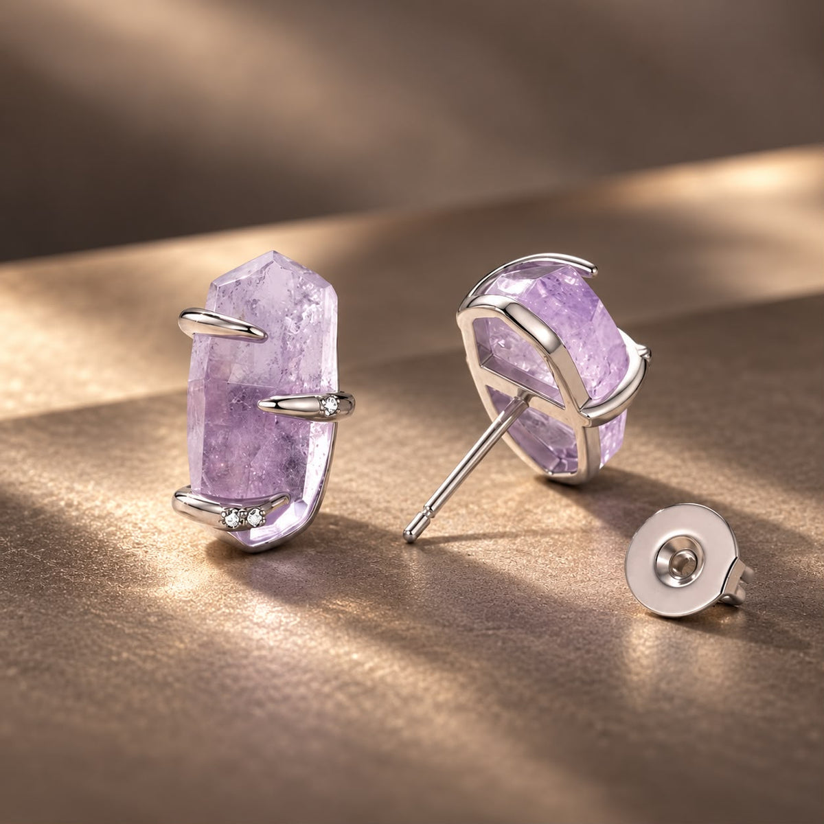 925 Sterling Silver White Gold Plated Crystal Pavé CZ 1.4x0.9cm Earrings for Women