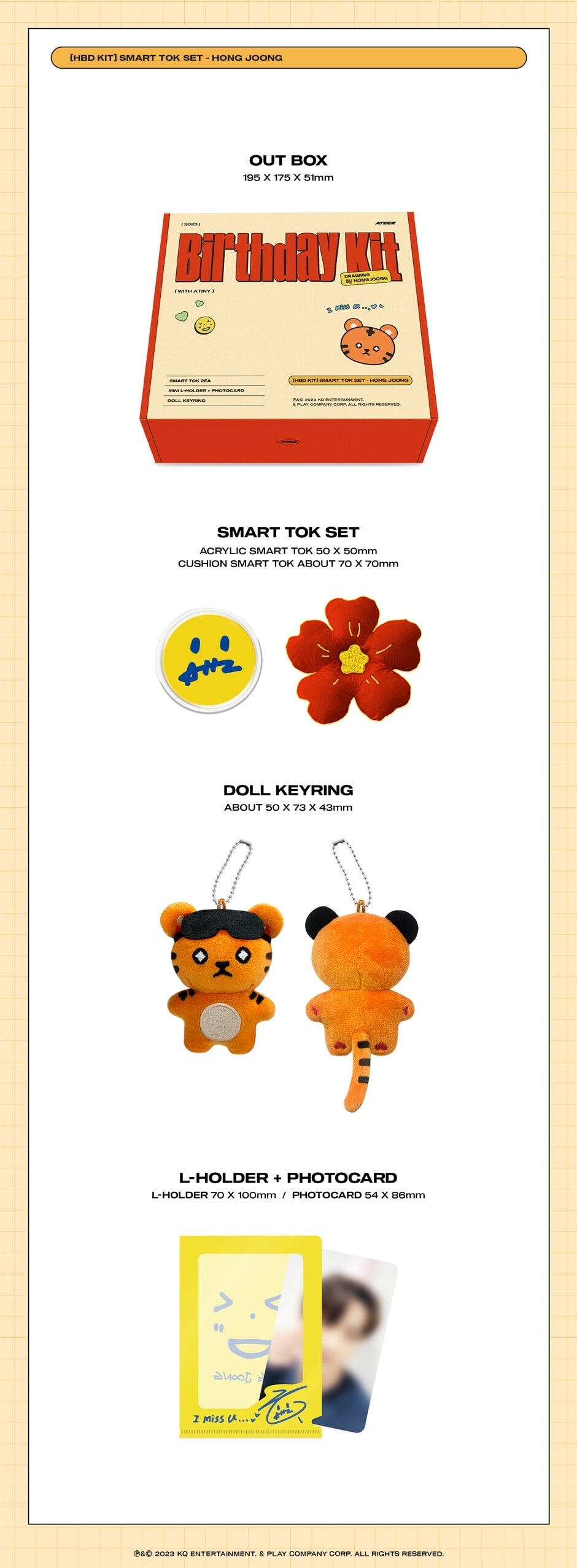 ATEEZ Hong Joong - Hbd Kit Smart Tok Set Official MD