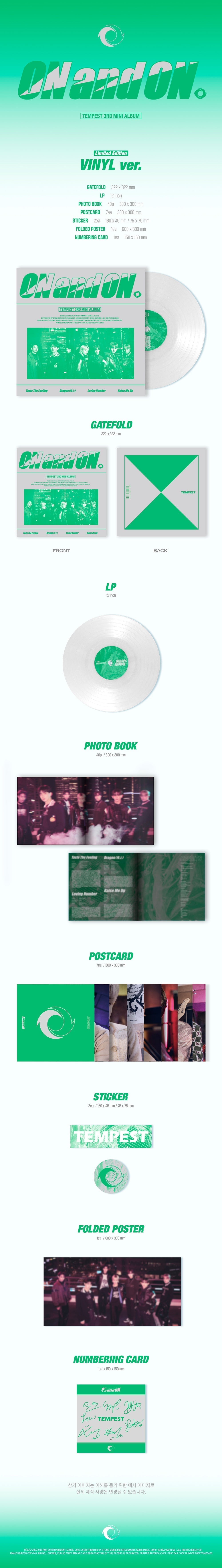 Tempest 3rd Mini Album - On And On Lp Ver. (Limited Edition)