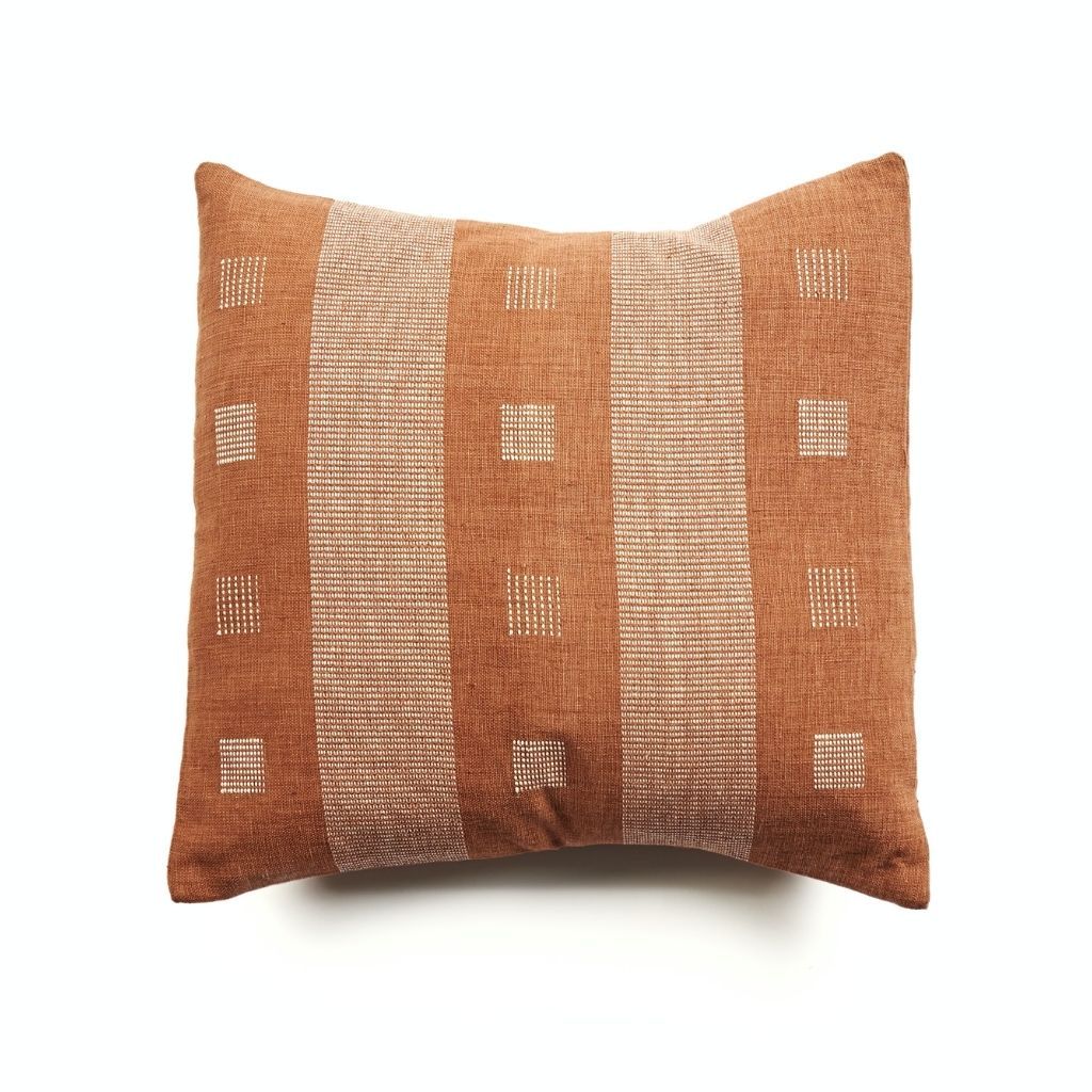 Chokor Nira Brown Organic Cotton Handloom Pillow