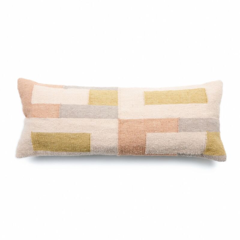 Shale Handloom Cotton Large Lumbar Pillow