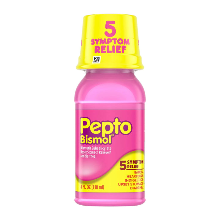 Pepto Bismol Liquid Travel Size For Heartburn Diarrhea Original 3.4oz