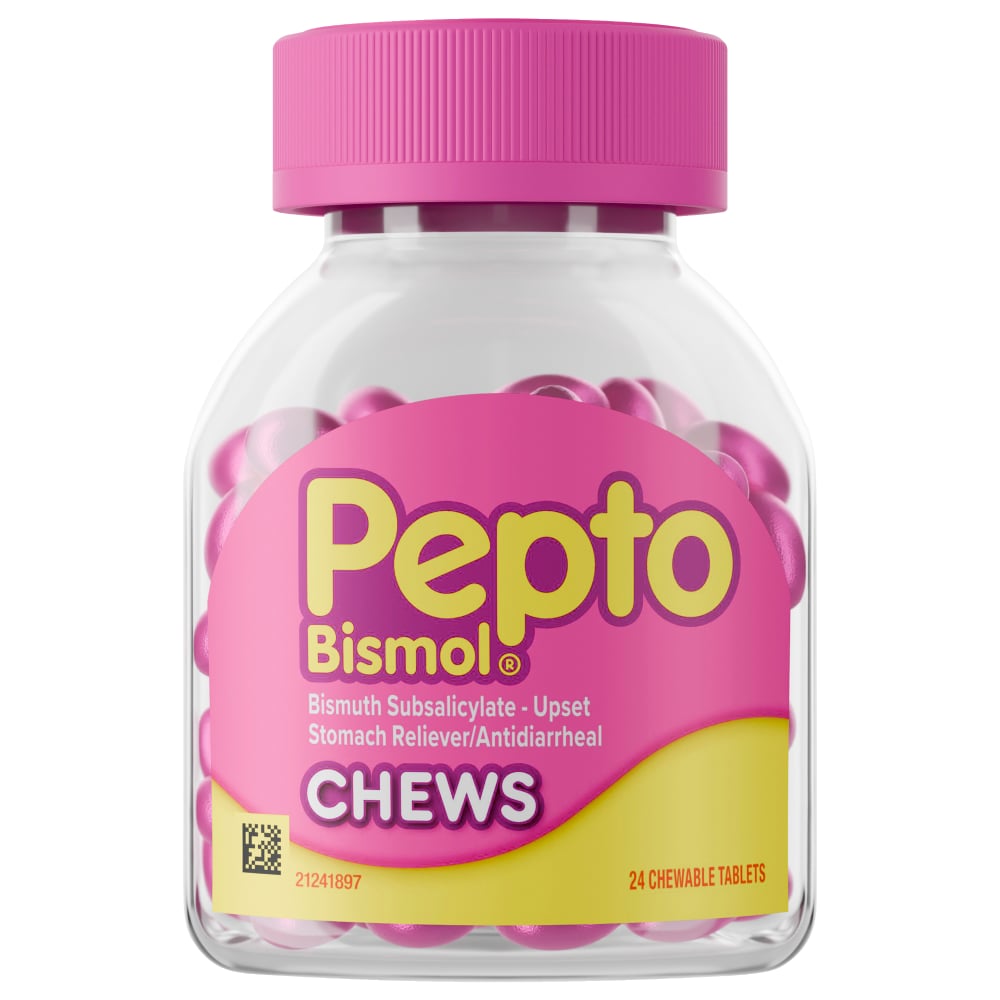 Pepto Bismol Chewable Tablets Chews Upset Stomach Reliever/Antidiarrheal