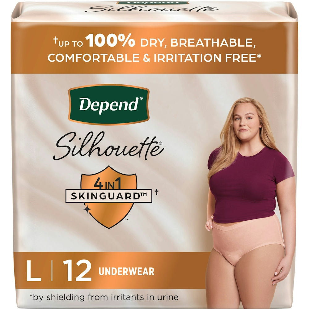 Depend Silhouette Adult Incontinence & Postpartum Bladder Leak Underwear For Women