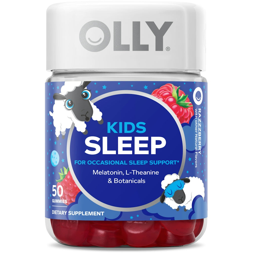 Olly Kids Sleep Raspberry Flavor Gummy Supplement Melatonin .5mg