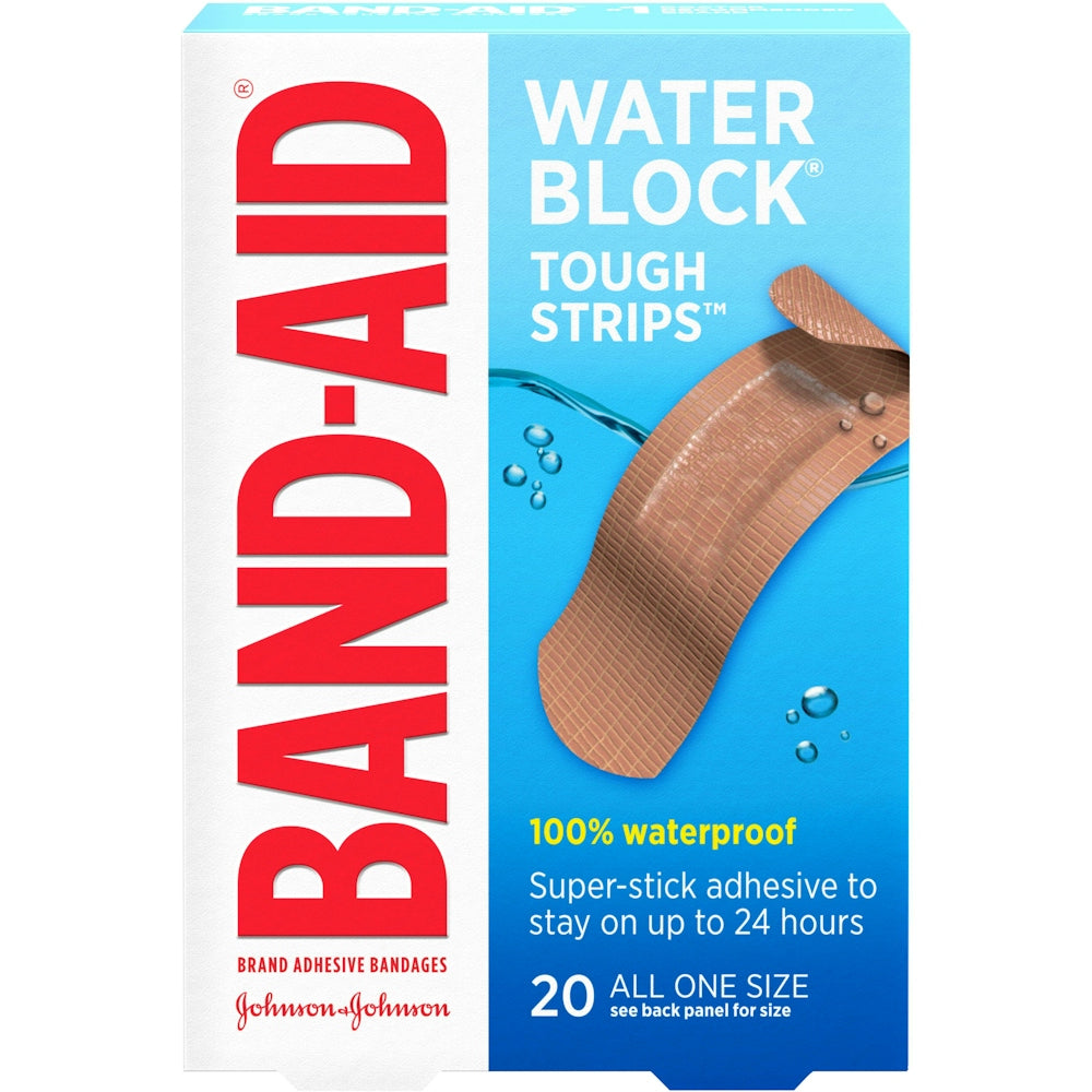 Band-Aid Brand Water Block Tough Strips, Adhesive Bandages, All One Size