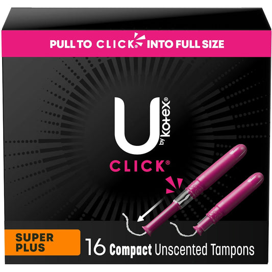 U by Kotex Click Compact Tampons Super Plus Absorbency Unscented