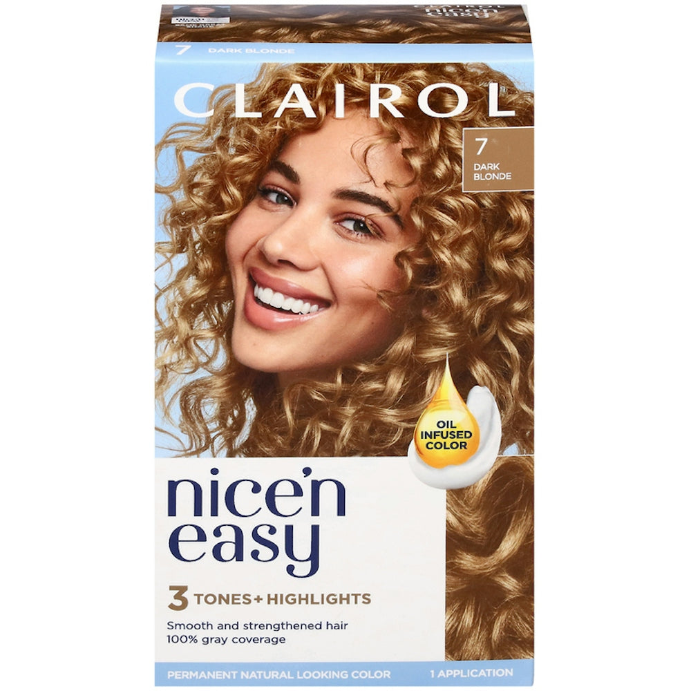 Clairol Nice N Easy Permanent Hair Color, 7 Dark Blonde