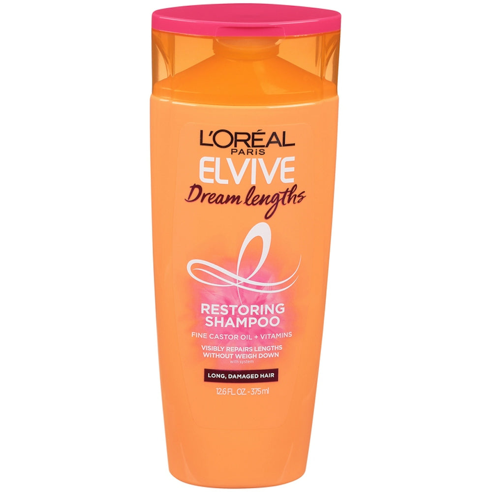 L'Oreal Paris Elvive Dream Lengths Restoring Shampoo For Long Damaged Hair, 12.6 Fl Oz