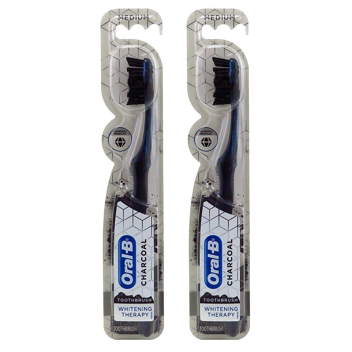 Oral-B Toothbrush Charcoal Medium Whitening Therapy