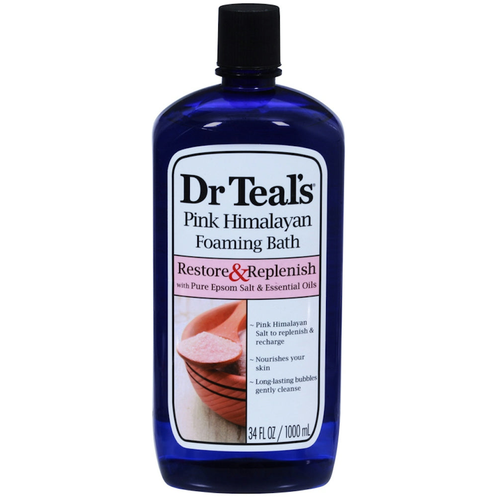 Dr Teal's Pure Epsom Salt & Essential Oils Restore & Replenish Pink Himalayan Foaming Bath - 34 Fl Oz