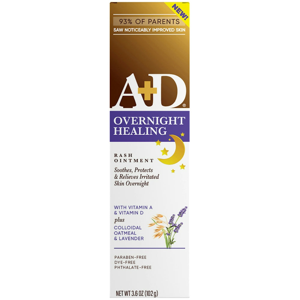 A+D Overnight Healing Diaper Rash Ointment 3.6 Oz