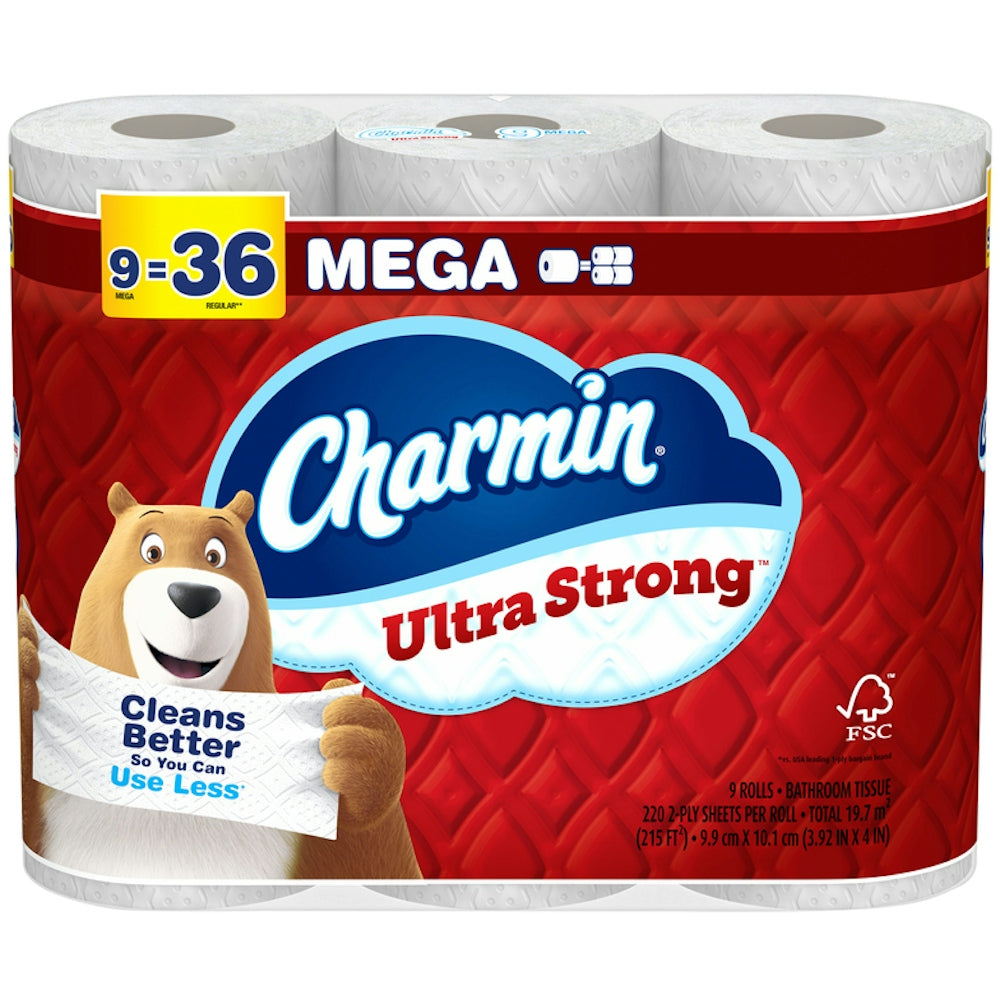 Charmin 2 Ply Unscented Mega Rolls Bathroom Tissue