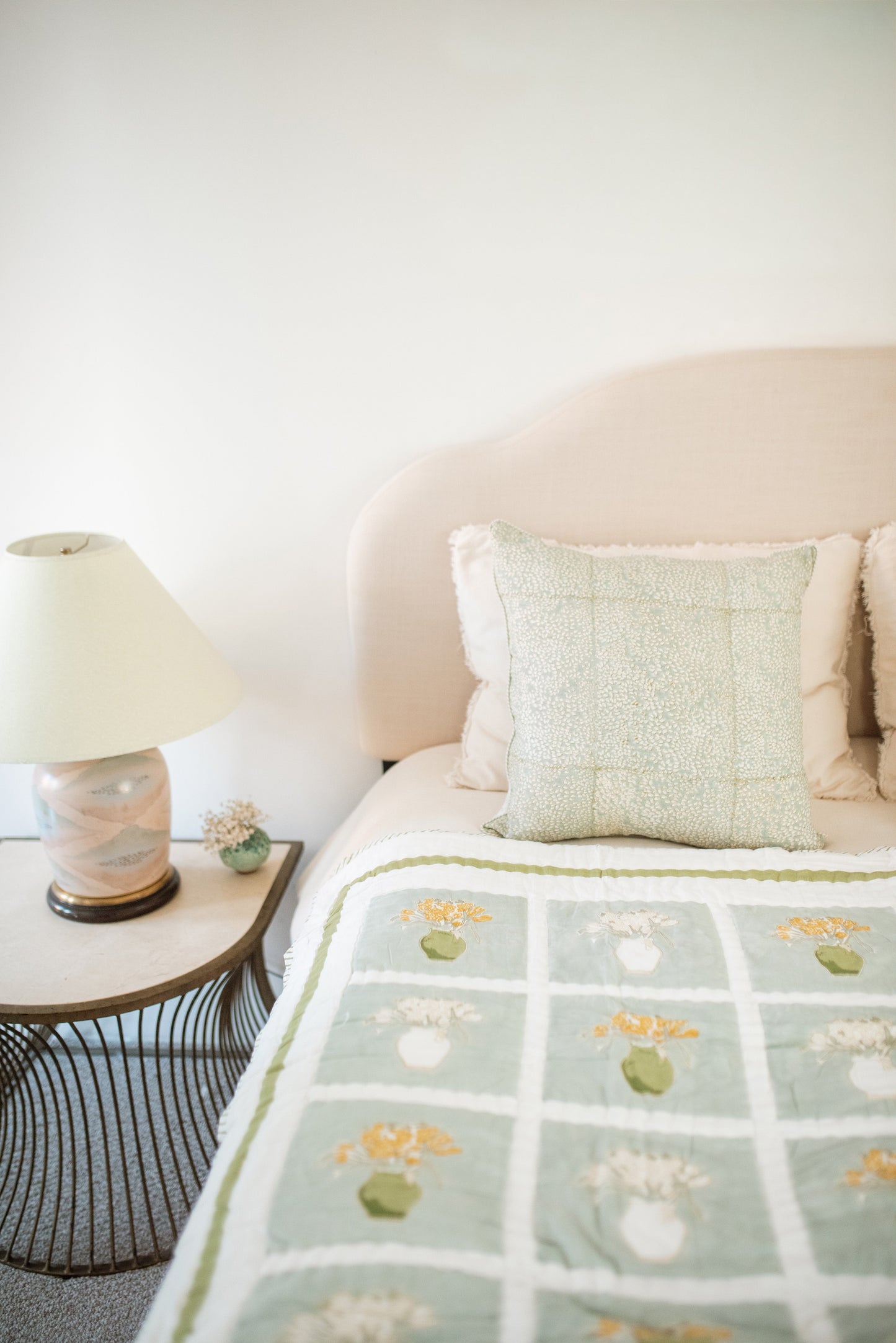 Rain Drop - Hand Block Printed Pillow Cover