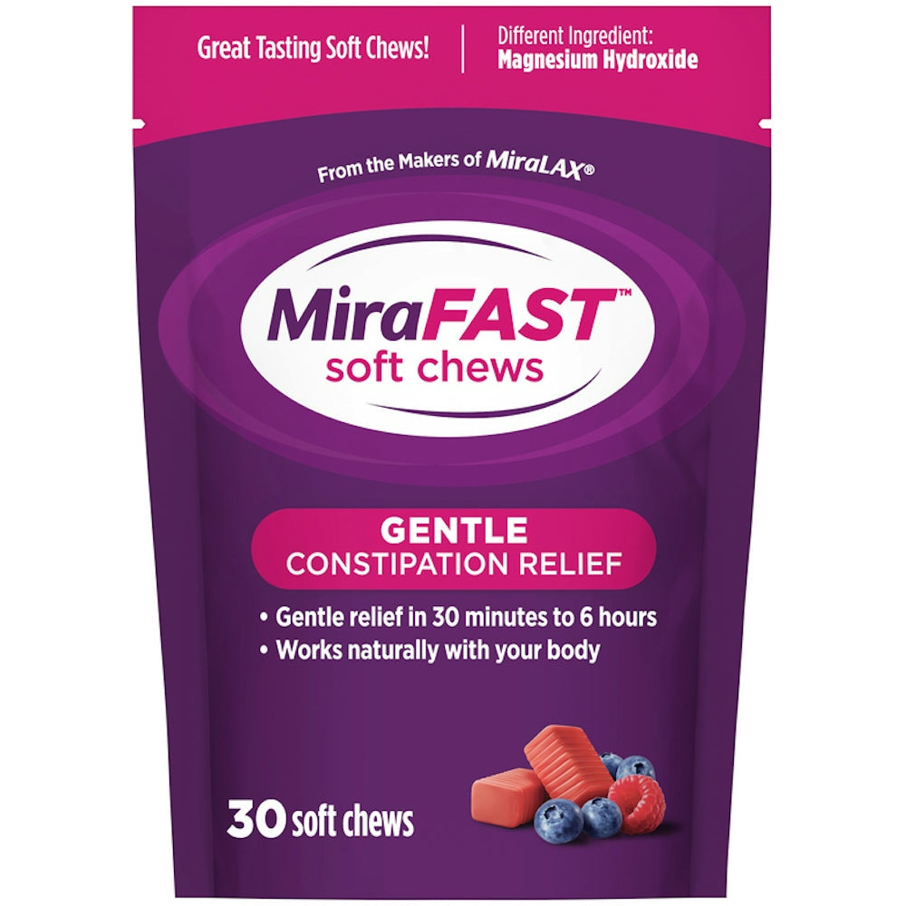 MiraFast Constipation Relief, Gentle, Soft Chews