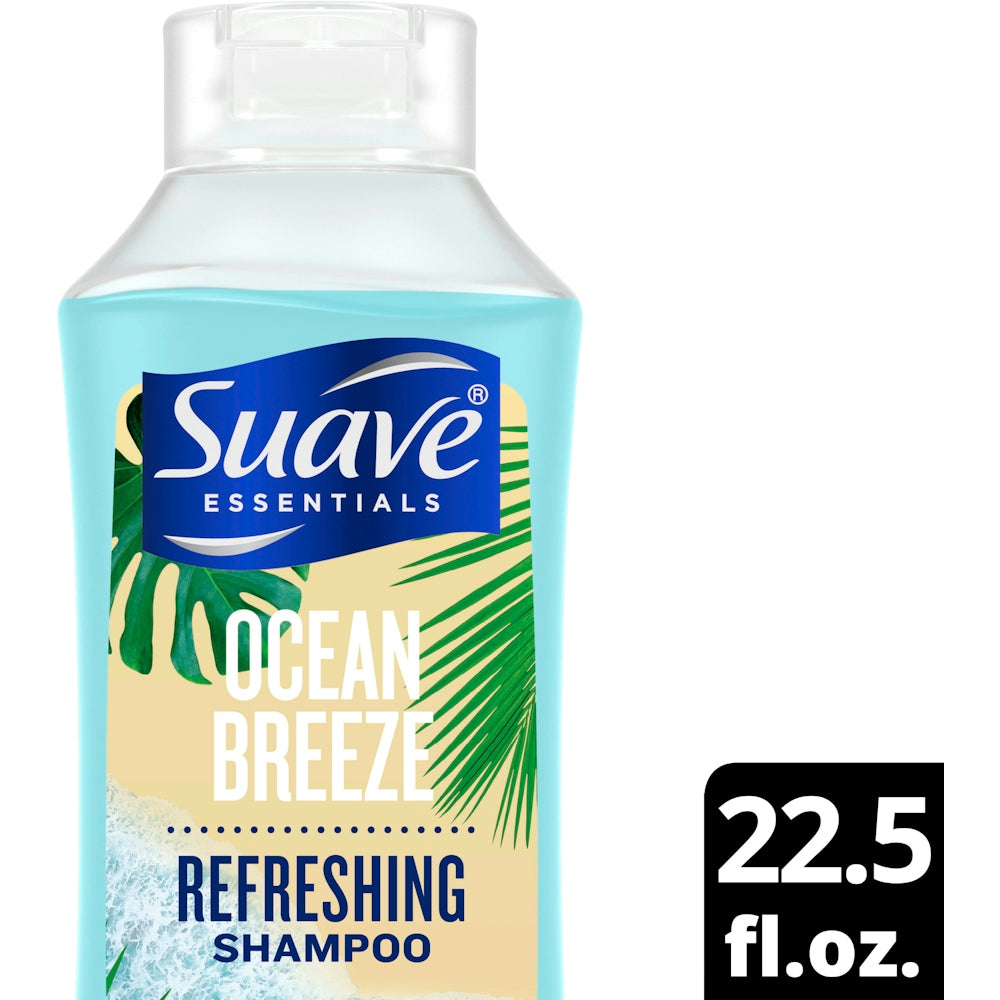 Suave Essentials Shampoo, Ocean Breeze, Refreshing, Family Size 22.5 Fl Oz