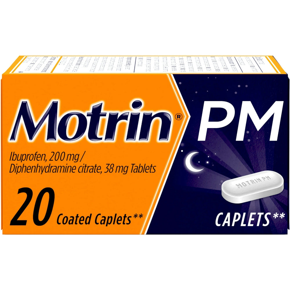 Motrin Pm Pain Reliever (Nsaid)/Nighttime Sleep Aid, 200 Mg, Coated Caplets