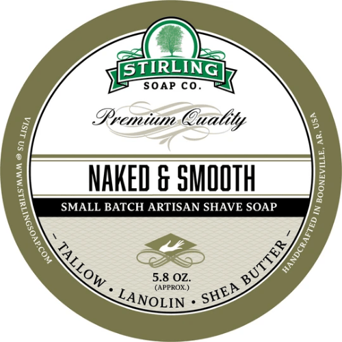 Stirling Soap Co. Naked & Smooth Shave Soap Jar 5.8 oz
