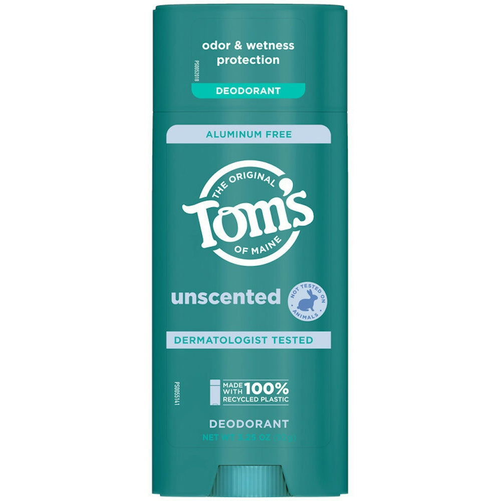 Tom's of Maine Unscented Aluminum Free Deodorant 3.25 Oz Stick
