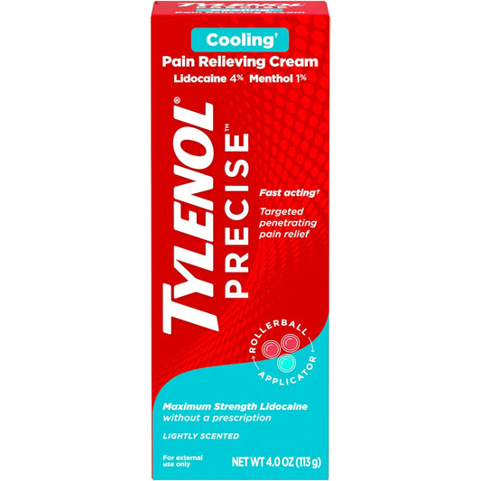 Tylenol Precise Cooling Pain Relieving Cream Lidocaine & Menthol 4oz
