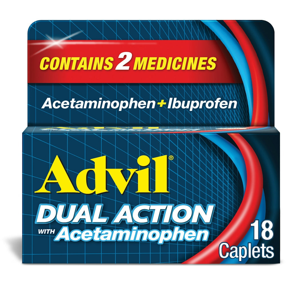 Advil Caplets Dual Action With Acetaminophen Pain Reliever
