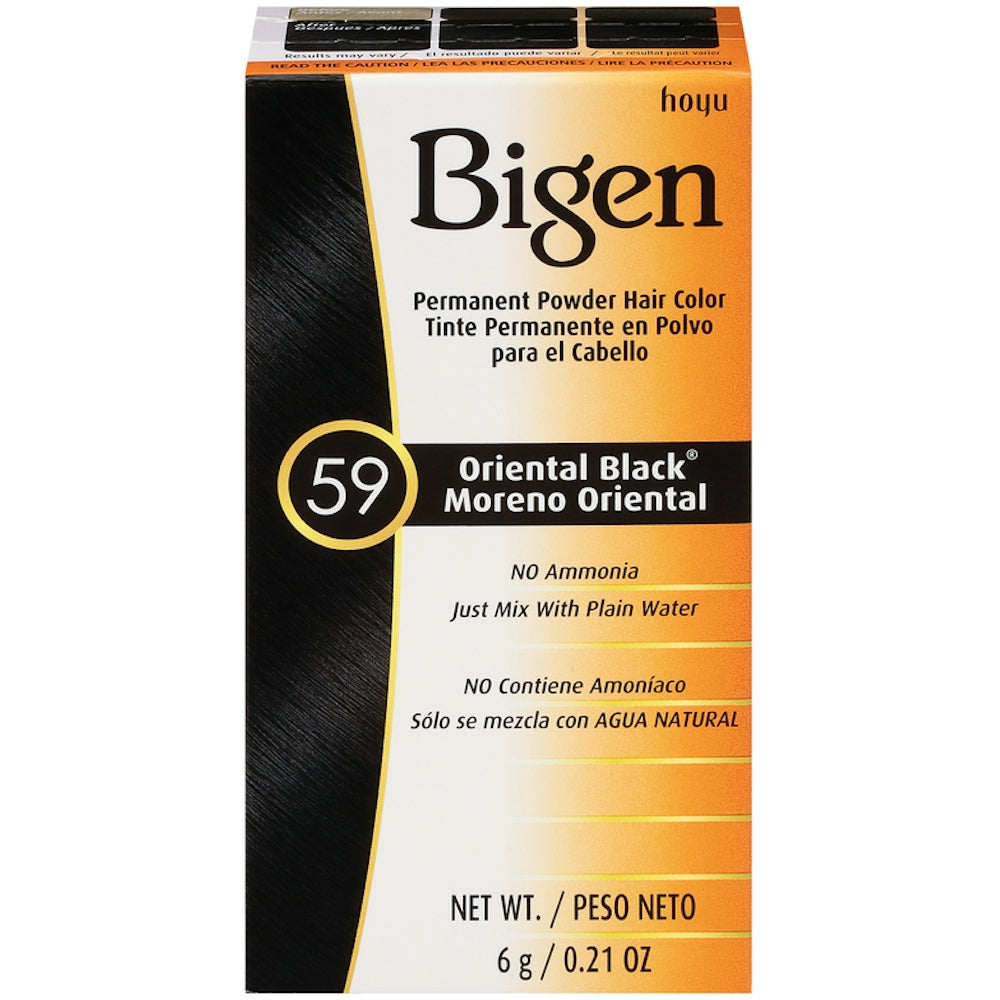 Bigen Hair Color, Permanent Powder, Oriental Black 59 0.21 Oz