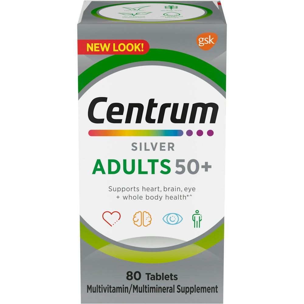 Centrum Silver Multivitamin/Multimineral Supplement, Adults 50+, Tablets