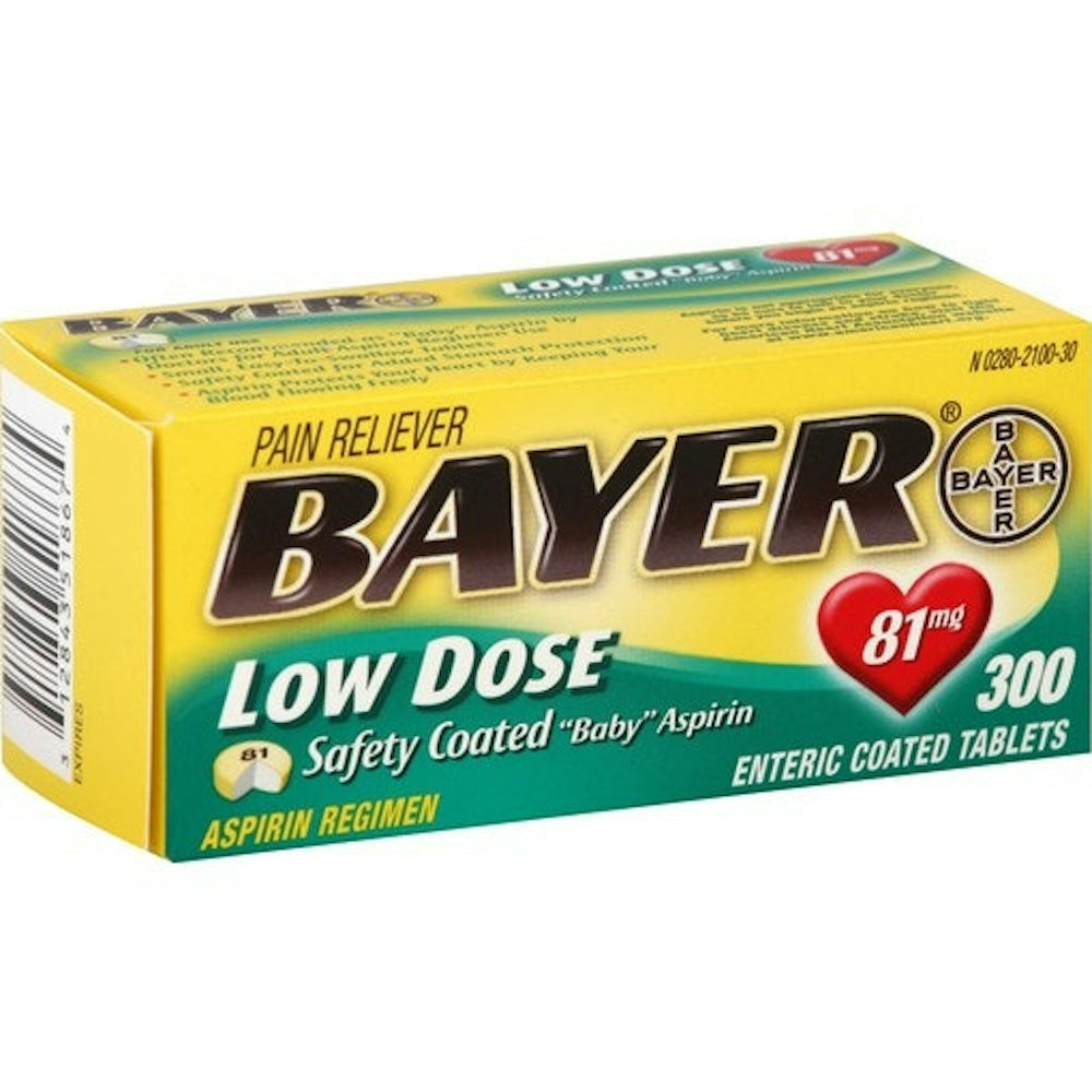 Bayer Aspirin Tablets Regimen Adult Low Strength Pain Reliever, 81 Mg