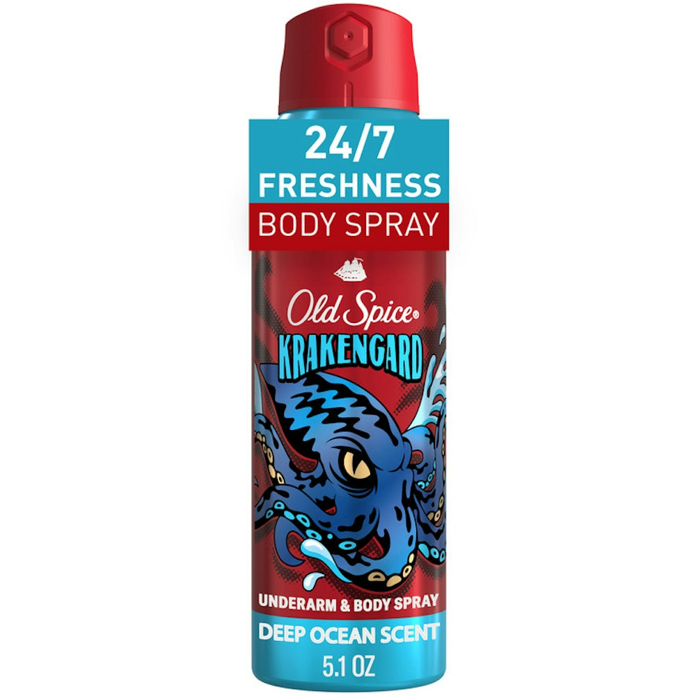 Old Spice Aluminum Free Body Spray For Men, Krakengard, 5.1 Oz