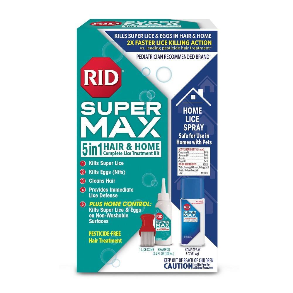 RID Super Max 5-in-1 Hair & Home Complete Lice Treatment Kit