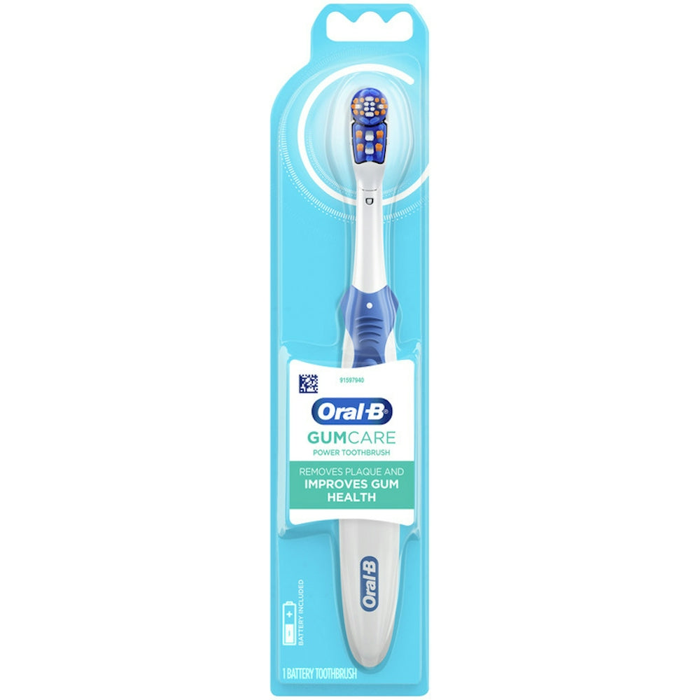 Oral-B Battery Powered Toothbrush Gum Care, 1 Count, Colors May Vary