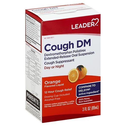 Leader Cough DM Liquid Orange 3oz