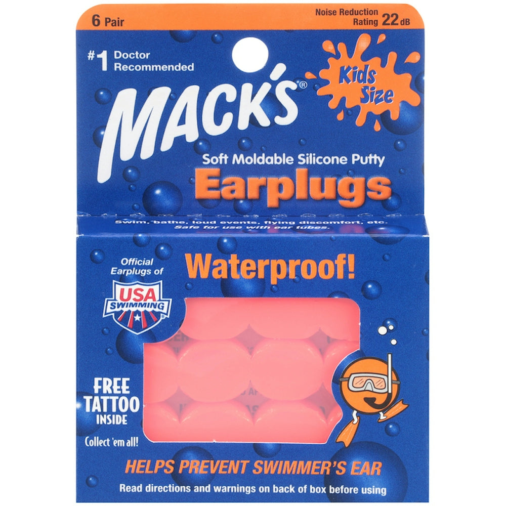 Mack's Soft Moldable Silicone Putty Kids Size Earplugs