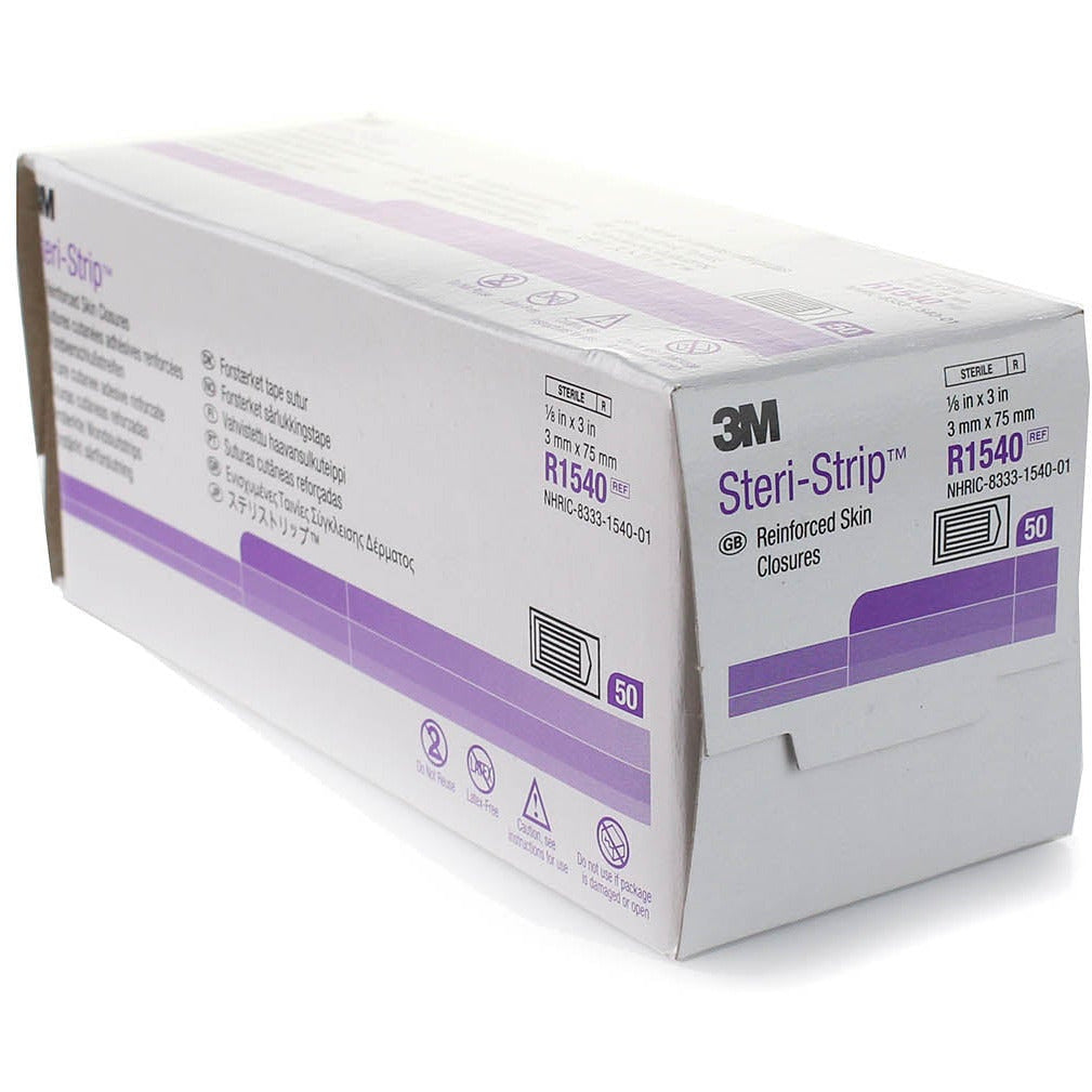 3M Steri-Strip�, Adhesive Skin Closure, White Opaque, 1/8 W X 3 L In