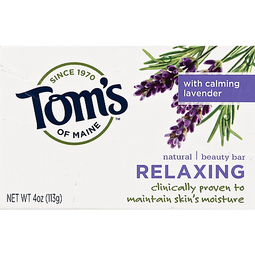 Tom's of Maine Relaxing Natural Beauty Bar Soap 4 Oz