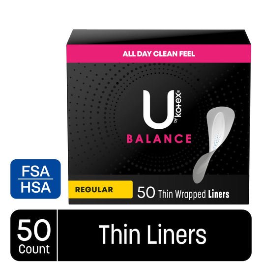 U by Kotex Balance Regular Thin Wrapped Daily Liners