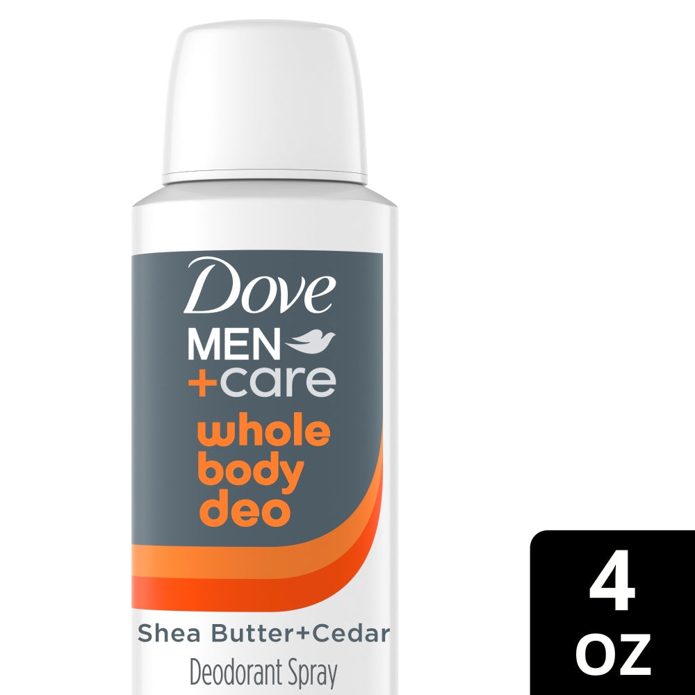 Dove Men+Care Aluminum Free Whole Body Deodorant Spray - Shea Butter & Cedar - 4oz