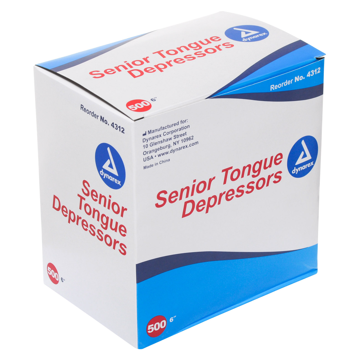 Dynarex Senior Tongue Depressors Standard Non-Sterile