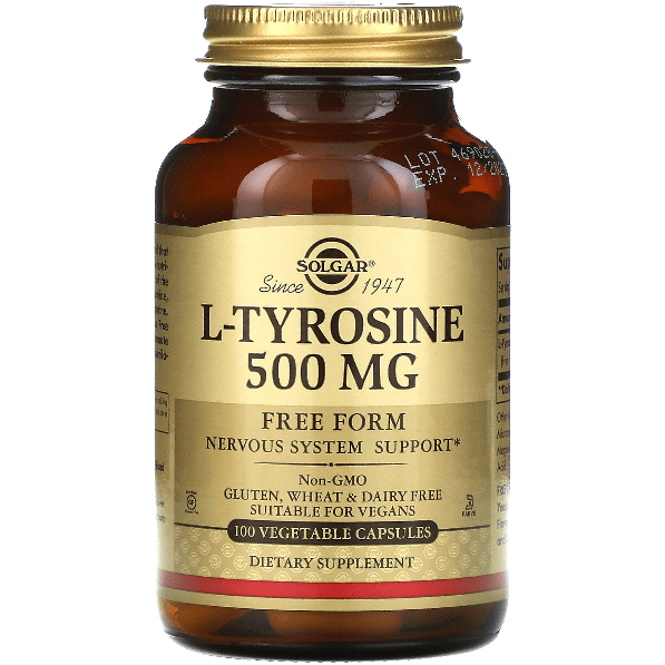 Solgar L-Tyrosine 500mg 100 Vegetables Capsules