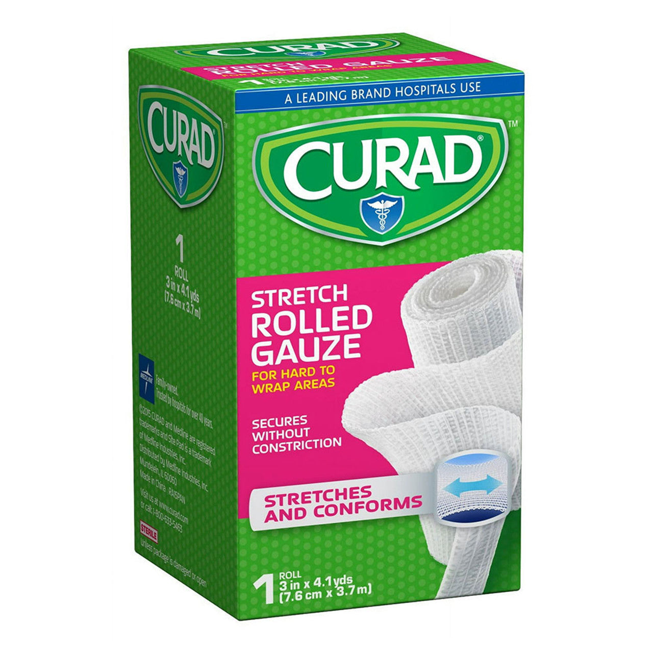Curad Cotton Bandage Roll, 3 Inch