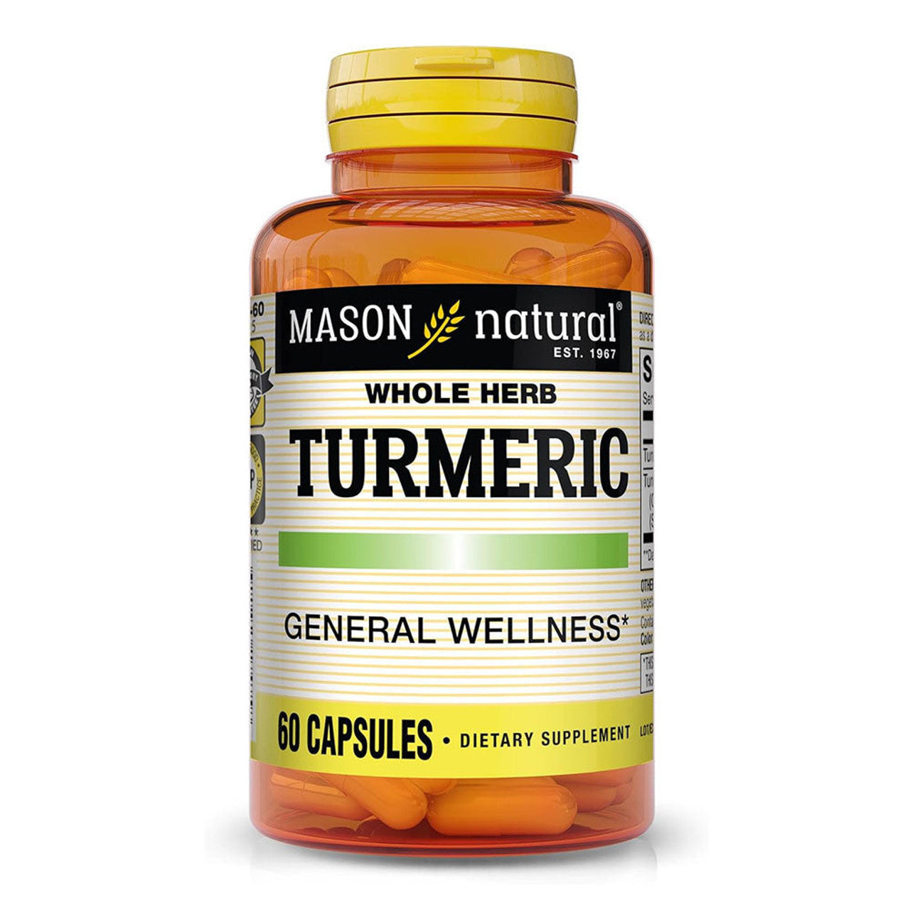 Mason Natural Turmeric, Whole Herb, Capsules