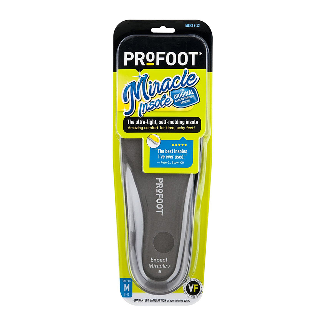 Profoot Miracle Insole, Mens 8-13, 1 Pair