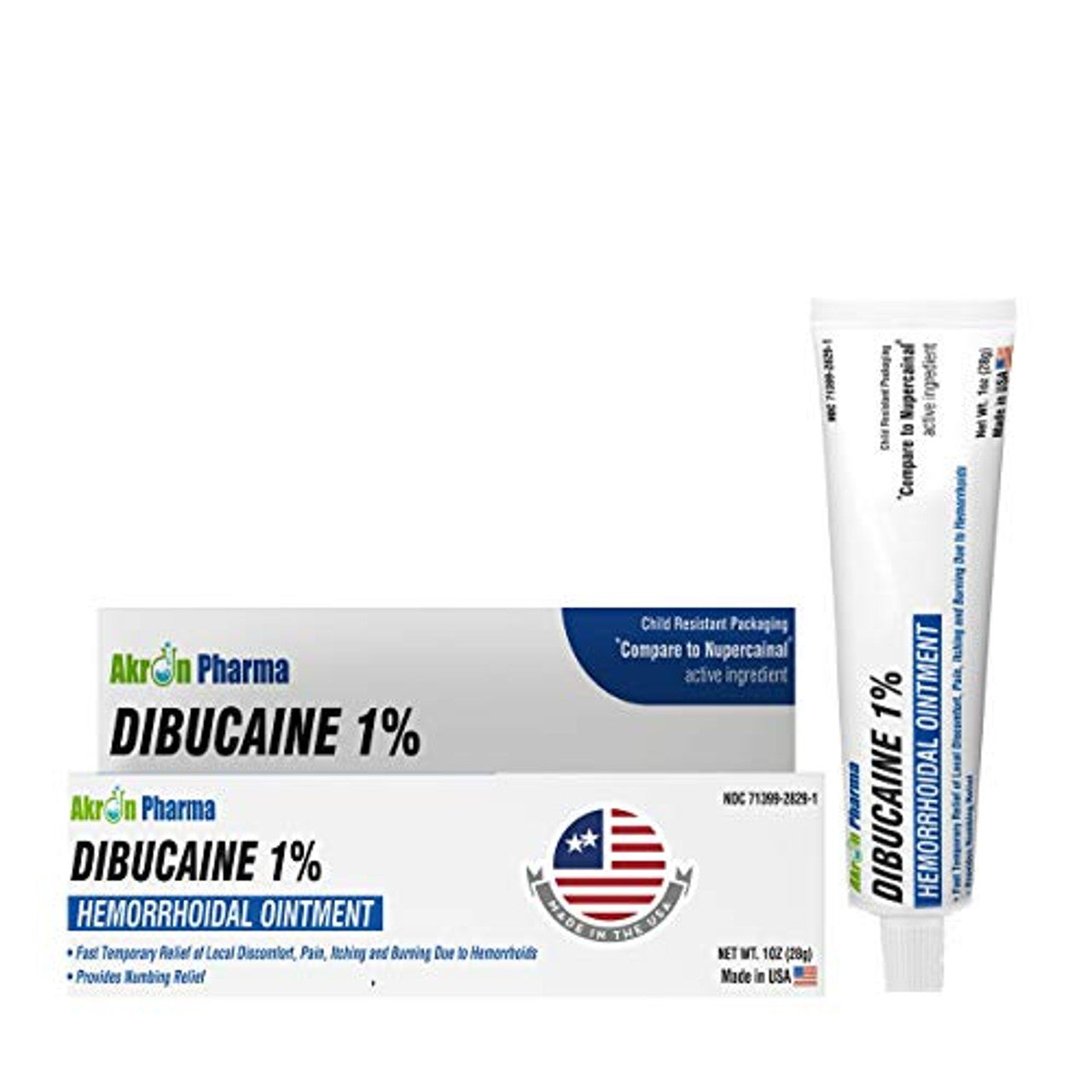 Akron Pharma Dibucaine 1% Hemorrhoidal Ointment - 1 Oz